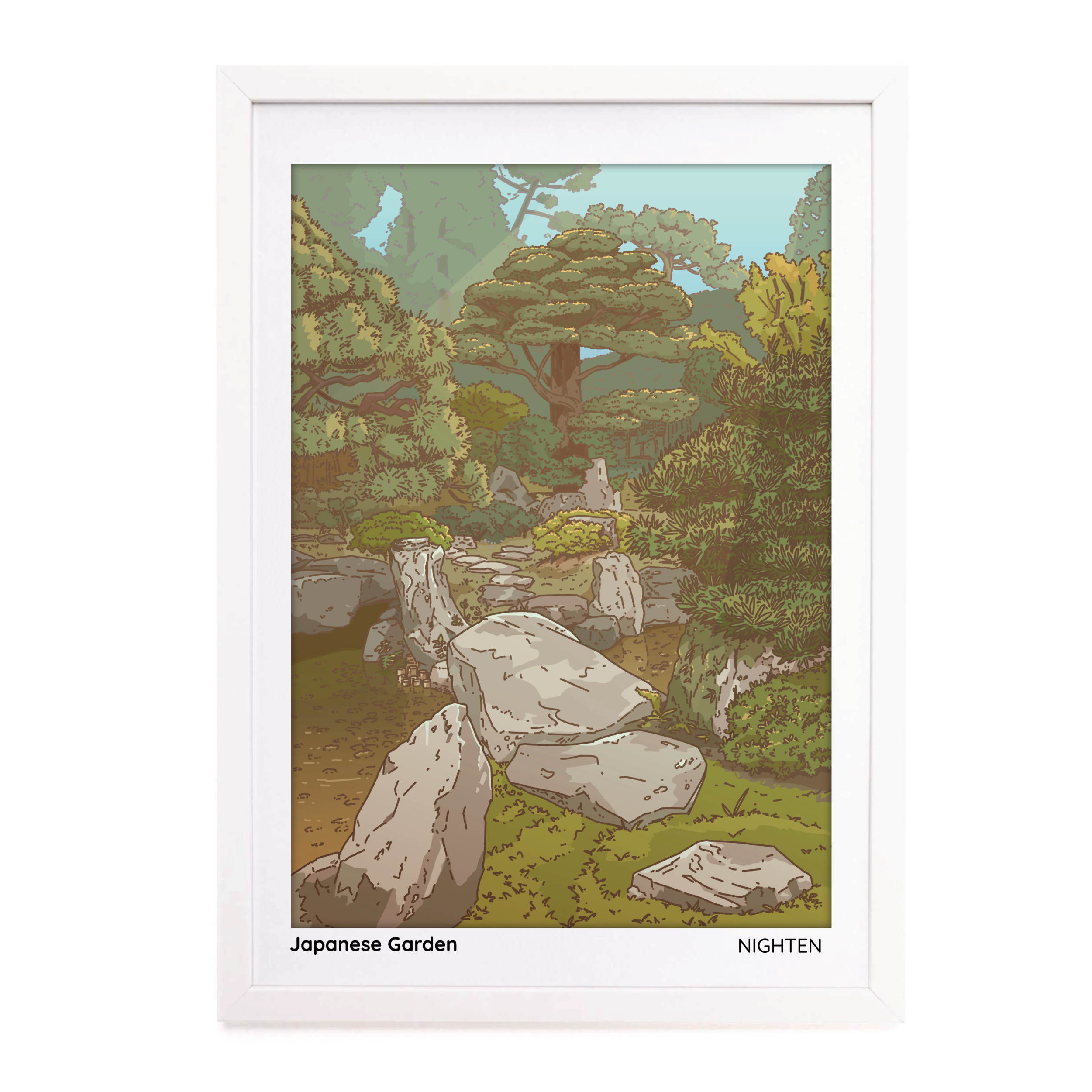 Japanese Garden - Serene Art Print