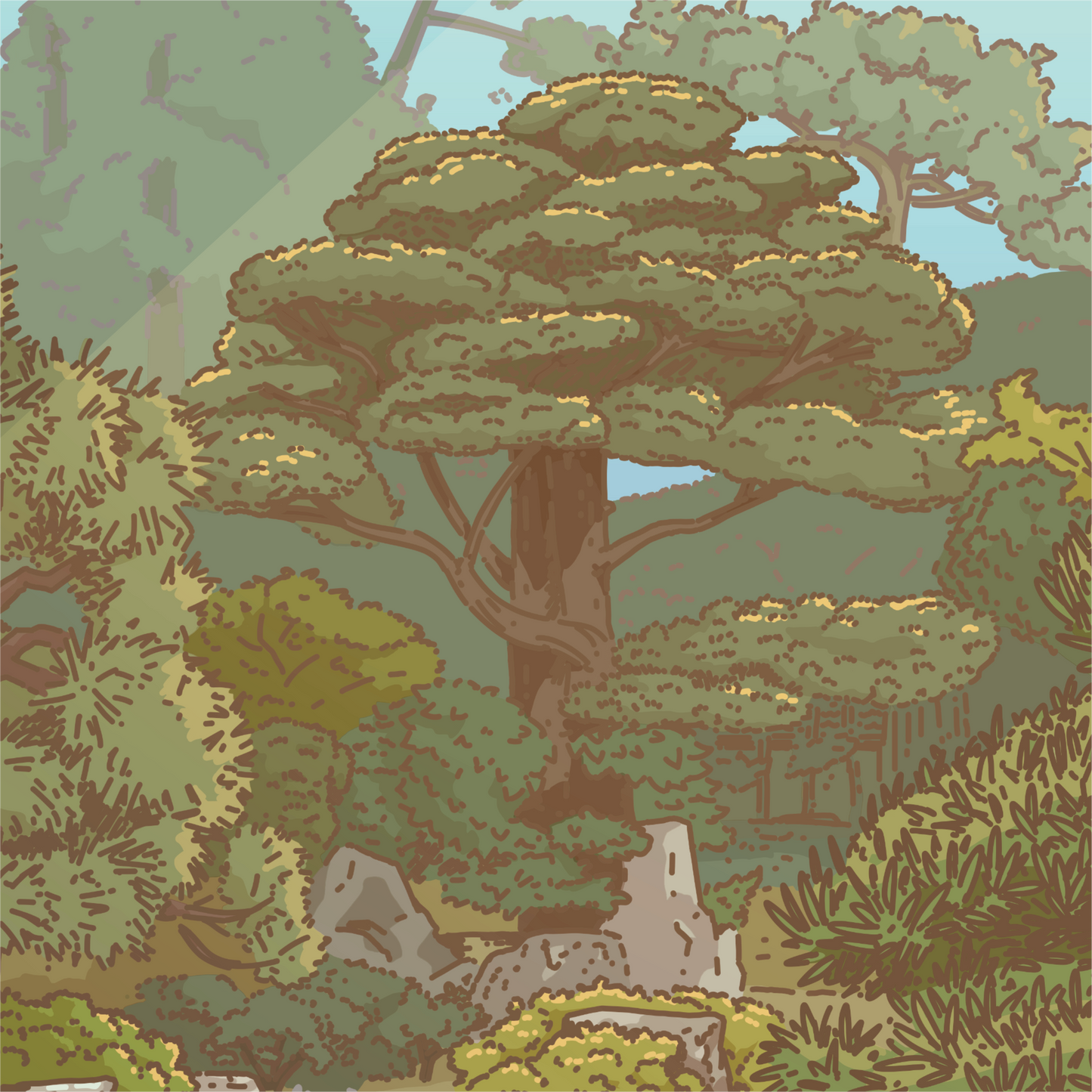 Japanese Garden - Serene Art Print