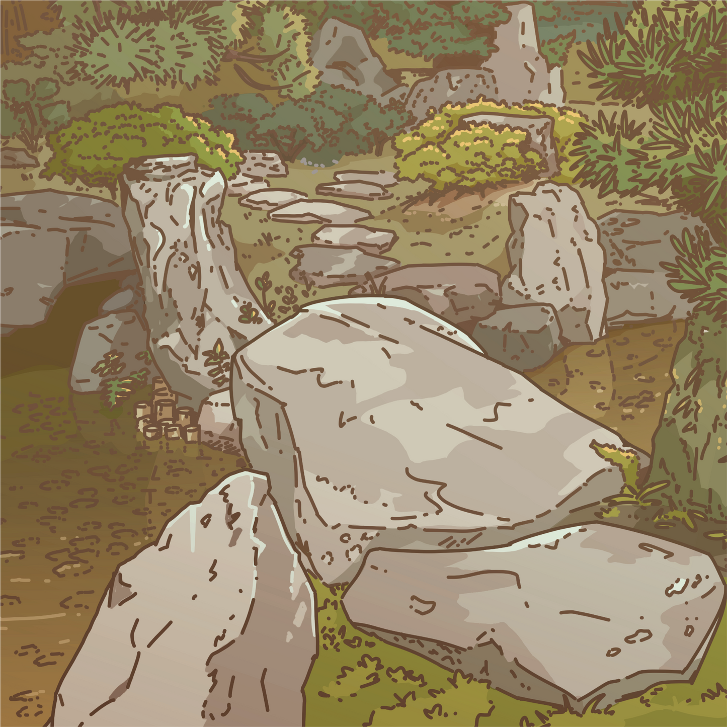Japanese Garden - Serene Art Print