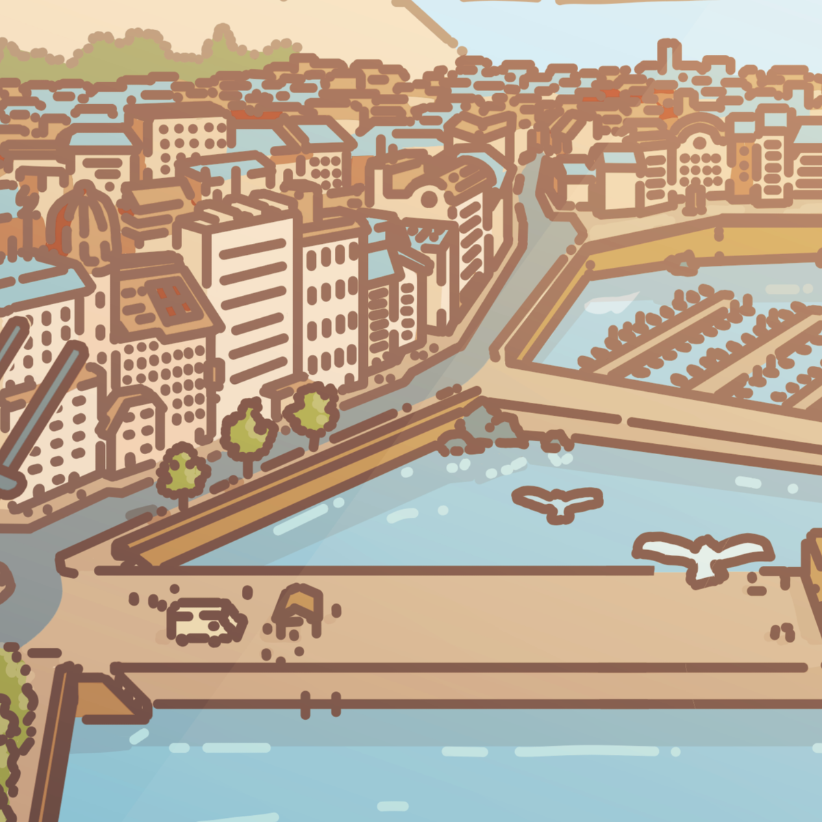 The East Port - Serene Art Print