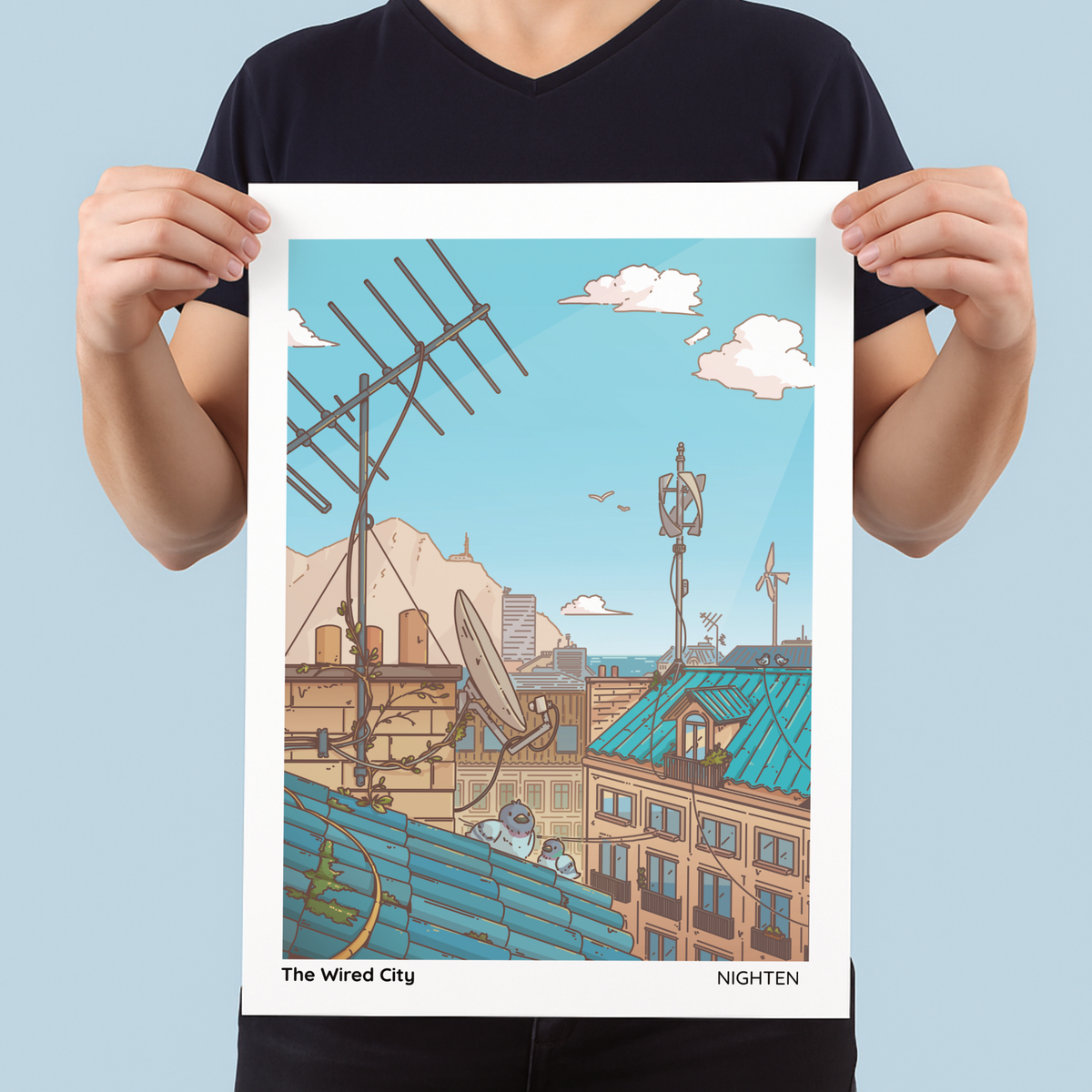 The Wired City - Serene Art Print