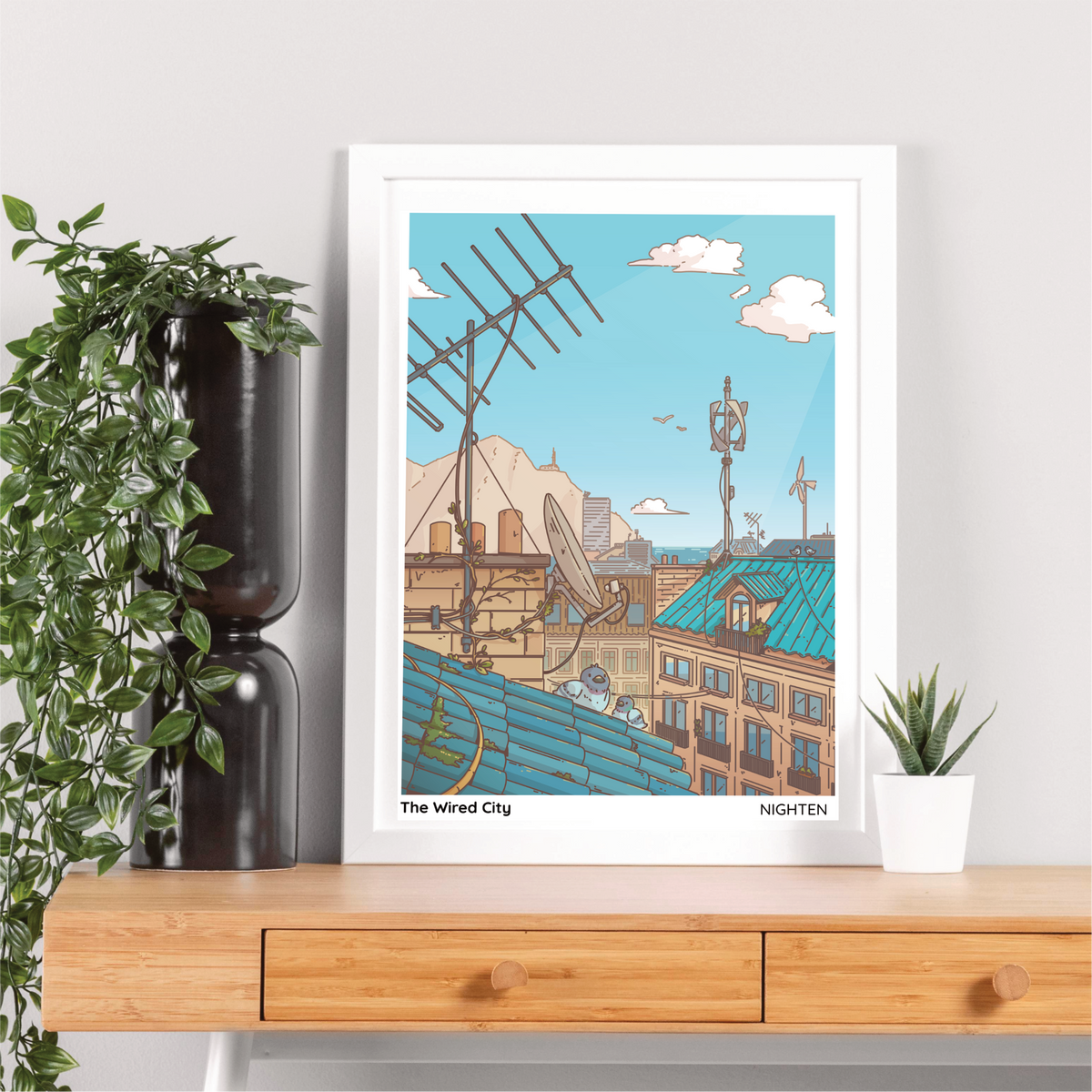 The Wired City - Serene Art Print