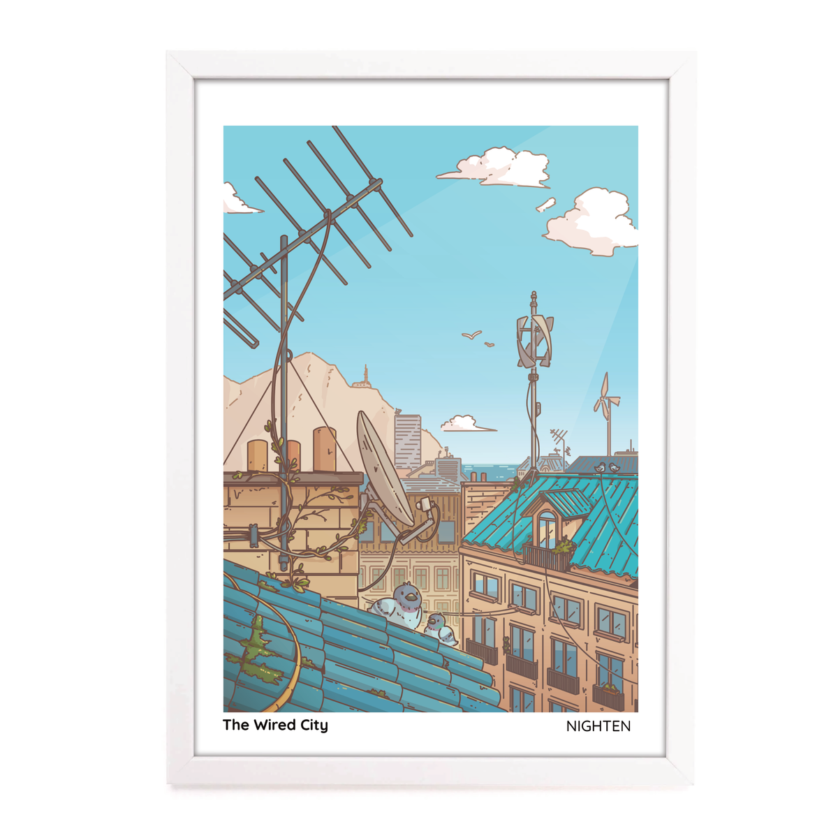 The Wired City - Serene Art Print