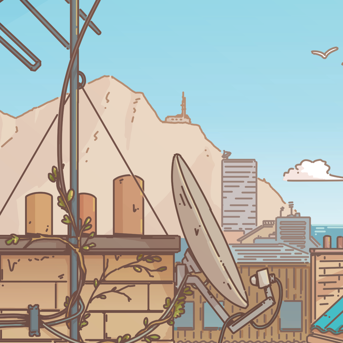 The Wired City - Serene Art Print