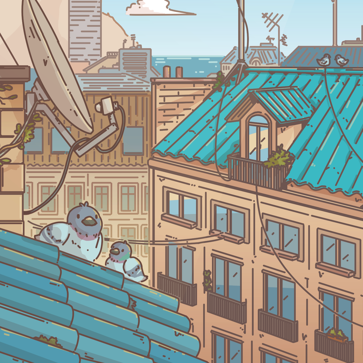 The Wired City - Serene Art Print